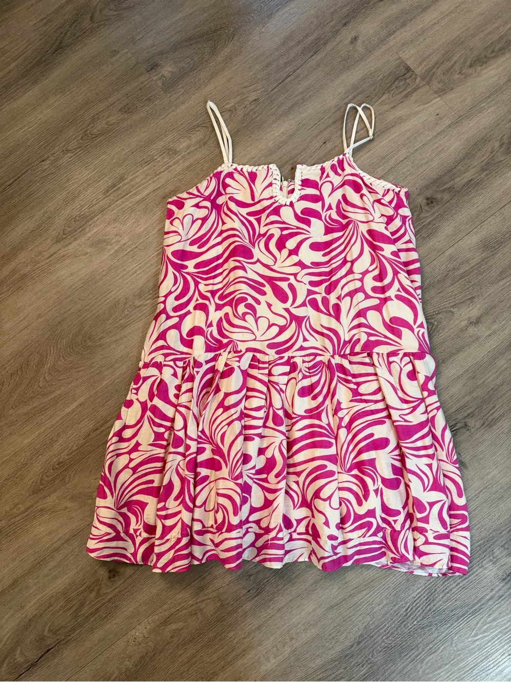 TCEC Pink and White Swirl Mini Dress